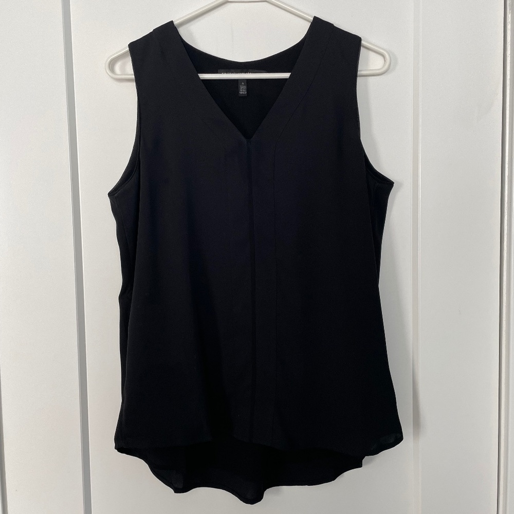 WHBM black sleeveless top, Size Small